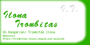 ilona trombitas business card