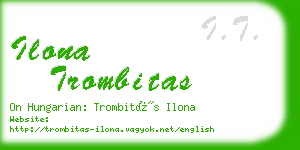 ilona trombitas business card